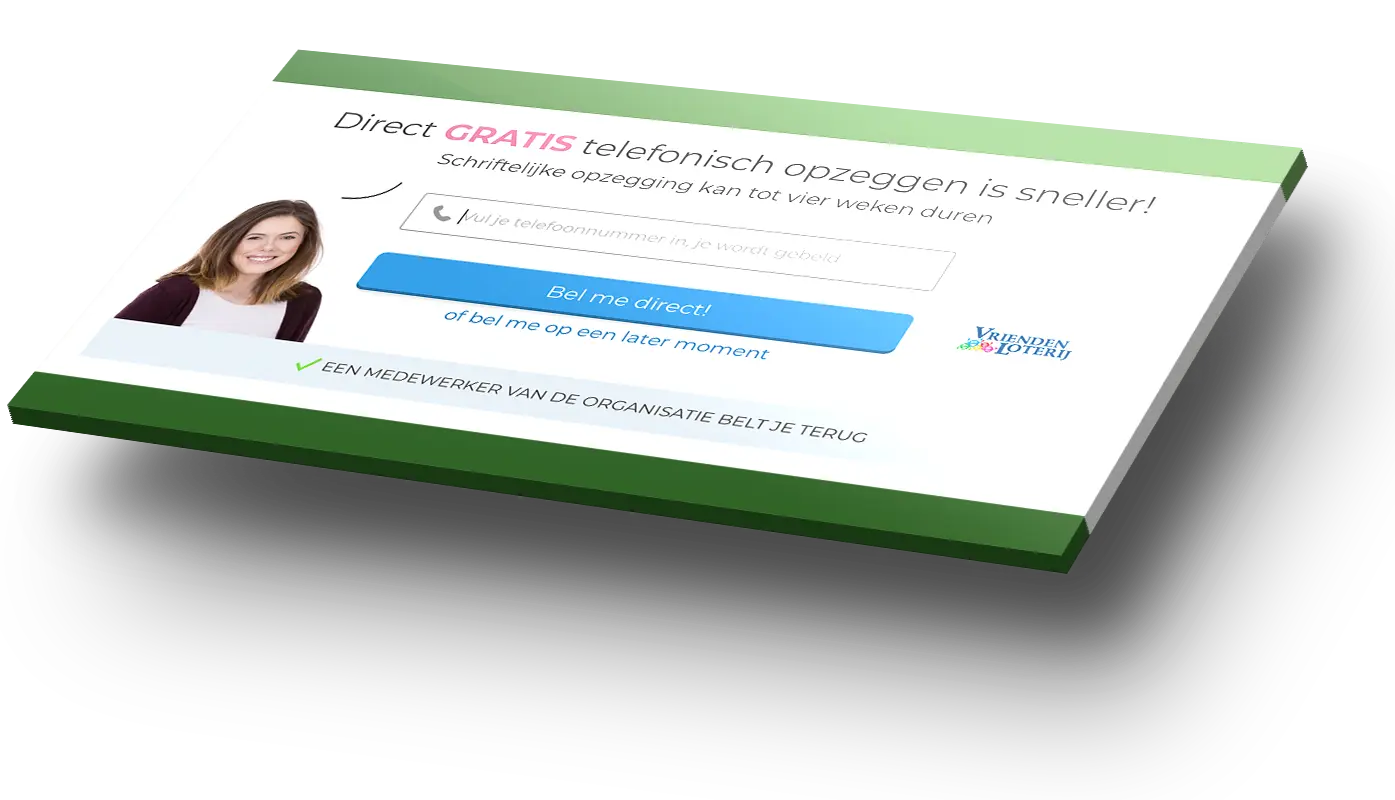 Voorbeeld van de GreenOnline retentie-banner